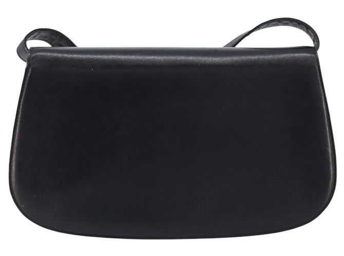 Céline Borsa a Spalla in Pelle Nera e Oro Auth 166854 Nero D'oro - vista 2