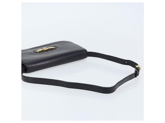 Céline Borsa a Spalla in Pelle Nera e Oro Auth 166854 Nero D'oro - vista 7