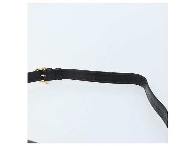Céline Borsa a Spalla in Pelle Nera e Oro Auth 166854 Nero D'oro - vista 8