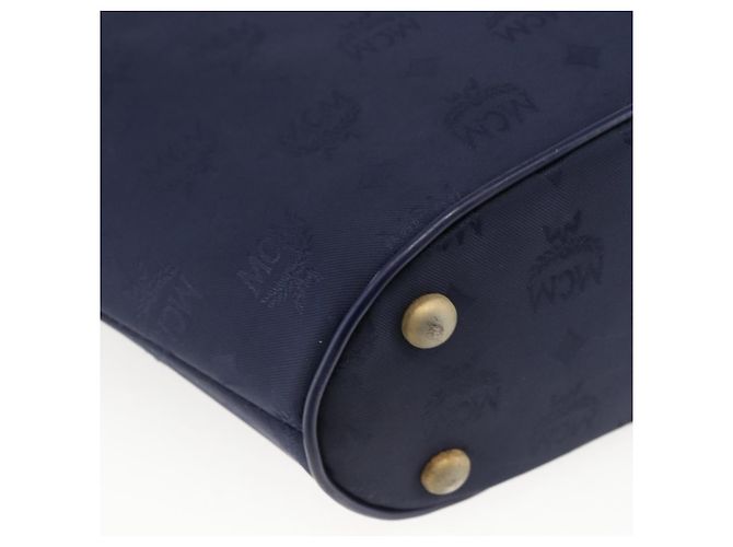 MCM Vicetos Logogram Tote Bag Nylon Navy Auth 173532 Marineblau - Ansicht 13