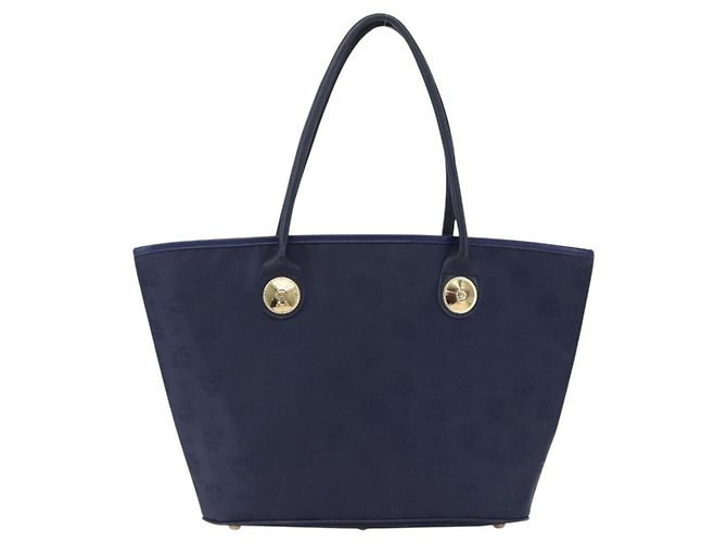 MCM Vicetos Logogram Tote Bag Nylon Navy Auth 173532 Marineblau - Ansicht 2
