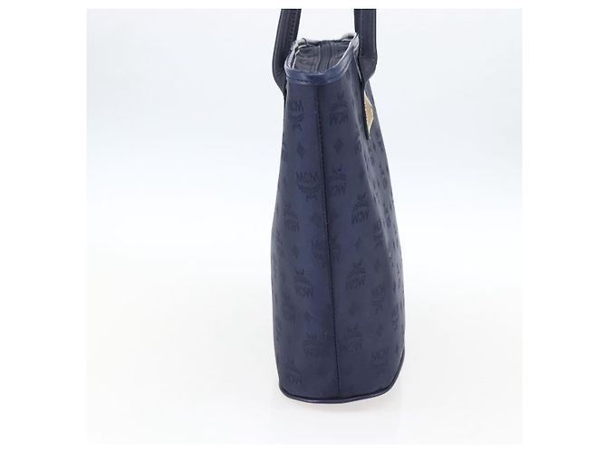 MCM Vicetos Logogram Tote Bag Nylon Navy Auth 173532 Marineblau - Ansicht 4