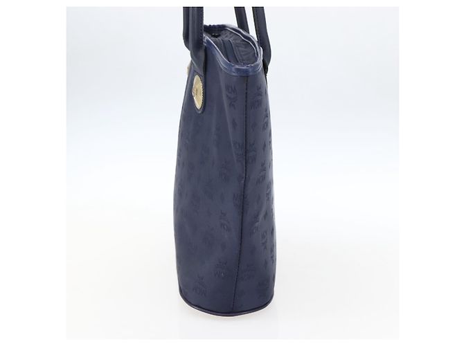 MCM Vicetos Logogram Tote Bag Nylon Navy Auth 173532 Marineblau - Ansicht 5