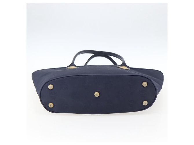 MCM Vicetos Logogram Tote Bag Nylon Navy Auth 173532 Marineblau - Ansicht 9