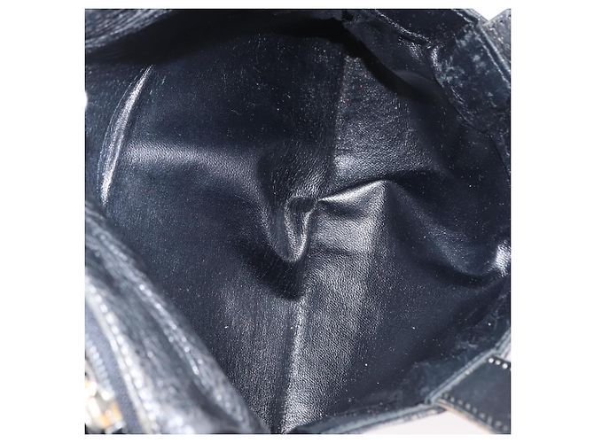 Borsa a mano Burberry in pelle nera e oro Auth bs33429 Nero D'oro - vista 12