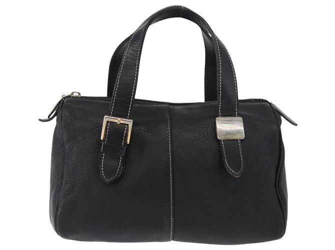 Borsa a mano Burberry in pelle nera e oro Auth bs33429 Nero D'oro - vista 13