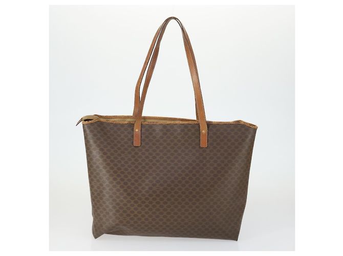 Céline Borsa Macadam PVC 3 pezzi marrone Auth 155245 di CELINE Bvlgari Salvatore Ferragamo Beige - vista 3