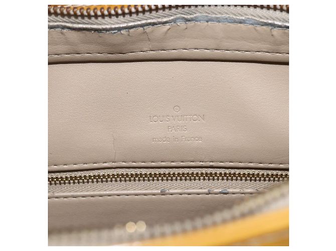 LOUIS VUITTON Borsa a mano Monogram Vernis Houston Gialla M91121 LV Auth ka2560 Giallo - vista 10