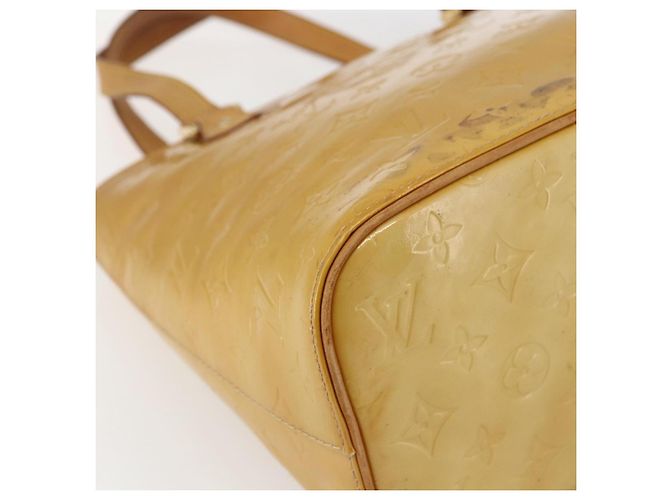 LOUIS VUITTON Borsa a mano Monogram Vernis Houston Gialla M91121 LV Auth ka2560 Giallo - vista 14