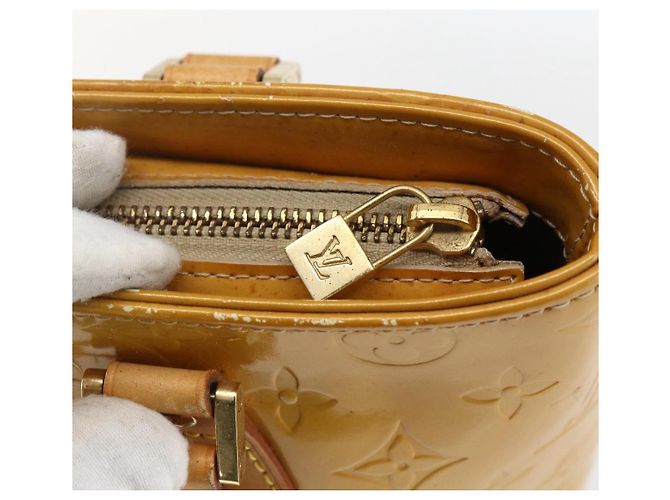 LOUIS VUITTON Borsa a mano Monogram Vernis Houston Gialla M91121 LV Auth ka2560 Giallo - vista 17