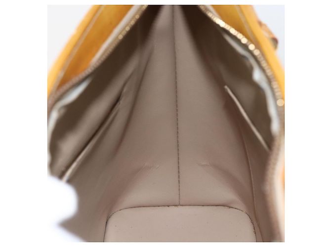 LOUIS VUITTON Borsa a mano Monogram Vernis Houston Gialla M91121 LV Auth ka2560 Giallo - vista 18