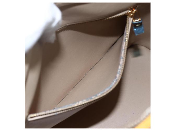 LOUIS VUITTON Borsa a mano Monogram Vernis Houston Gialla M91121 LV Auth ka2560 Giallo - vista 21