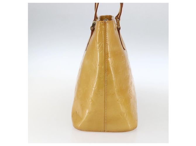 LOUIS VUITTON Borsa a mano Monogram Vernis Houston Gialla M91121 LV Auth ka2560 Giallo - vista 3