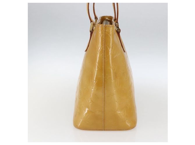 LOUIS VUITTON Borsa a mano Monogram Vernis Houston Gialla M91121 LV Auth ka2560 Giallo - vista 4