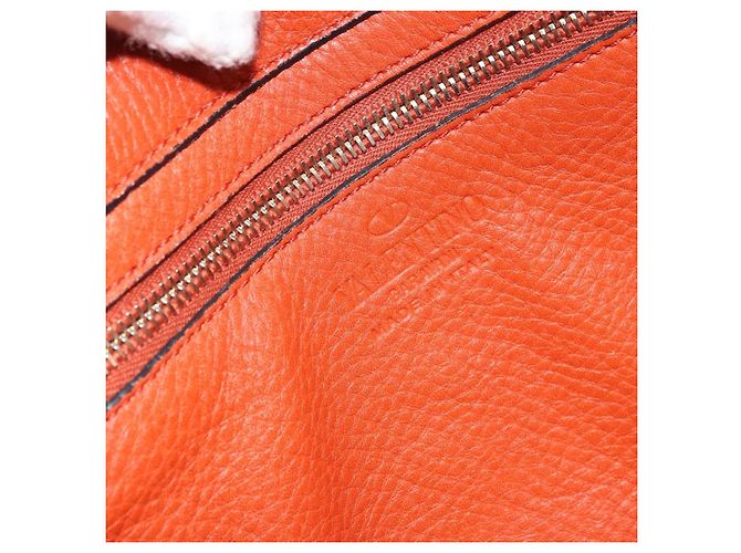 Valentino Borsa Tote in pelle 2 in 1 Arancione Oro Auth BA10422 D'oro - vista 20