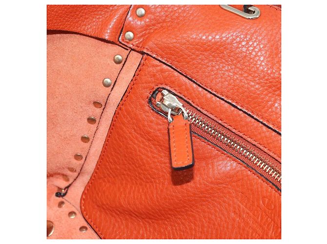 Valentino Borsa Tote in pelle 2 in 1 Arancione Oro Auth BA10422 D'oro - vista 23