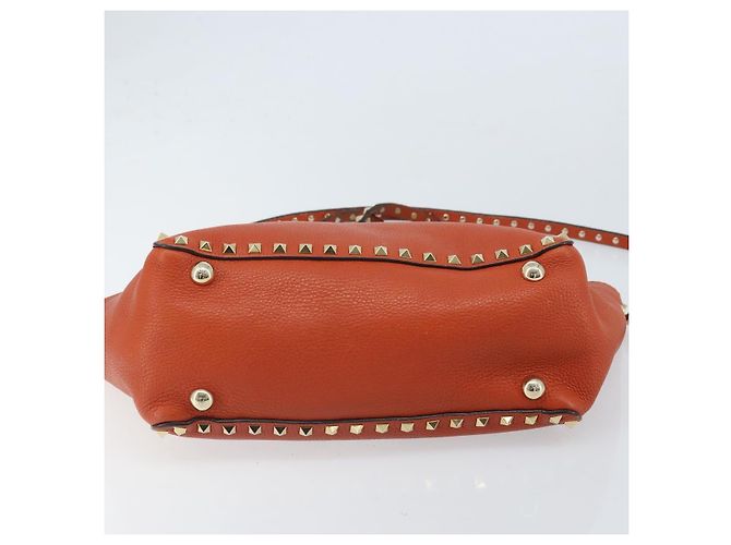 Valentino Borsa Tote in pelle 2 in 1 Arancione Oro Auth BA10422 D'oro - vista 5
