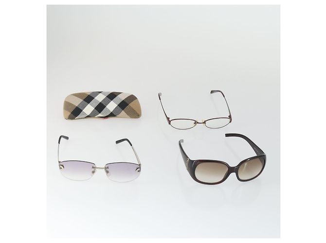 Lunettes de soleil BURBERRY en plastique 3 Set Noir Auth bs33376 - vue 17