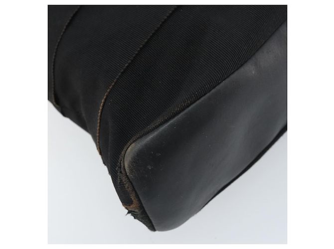 Borsa Tote Salvatore Ferragamo in tela nera e oro Auth 169405 Nero D'oro - vista 13