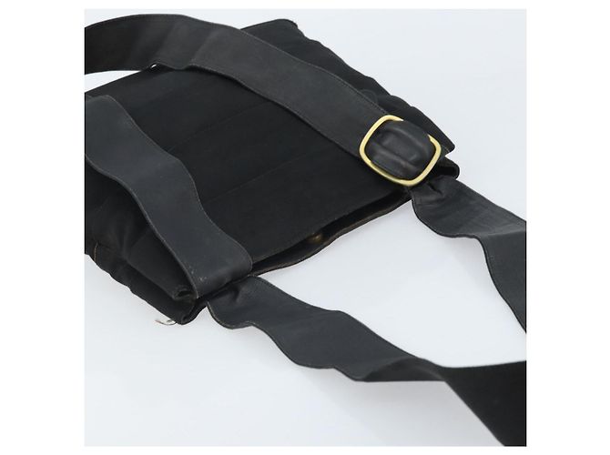 Borsa Tote Salvatore Ferragamo in tela nera e oro Auth 169405 Nero D'oro - vista 6