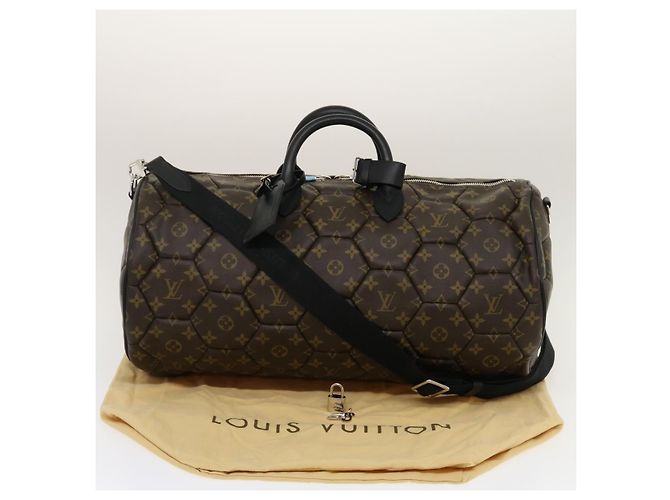 LOUIS VUITTON Borsa Boston Esagonale Sportiva Monogram Macassar M40398 Auth 29557SM Monogramma - vista 12
