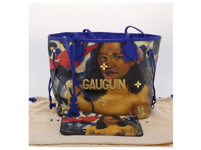 LOUIS VUITTON Masters Collection GAUGUIN Neverfull MM Tasche M43359 LV Auth 47431SM Blau - Ansicht 12