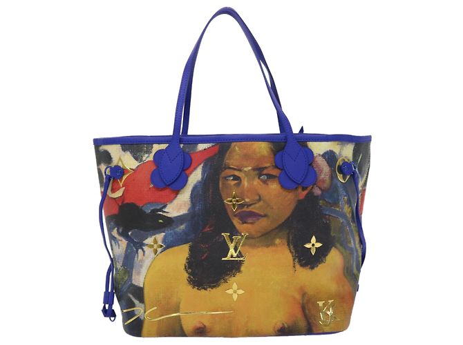 LOUIS VUITTON Masters Collection GAUGUIN Neverfull MM Tasche M43359 LV Auth 47431SM Blau - Ansicht 2