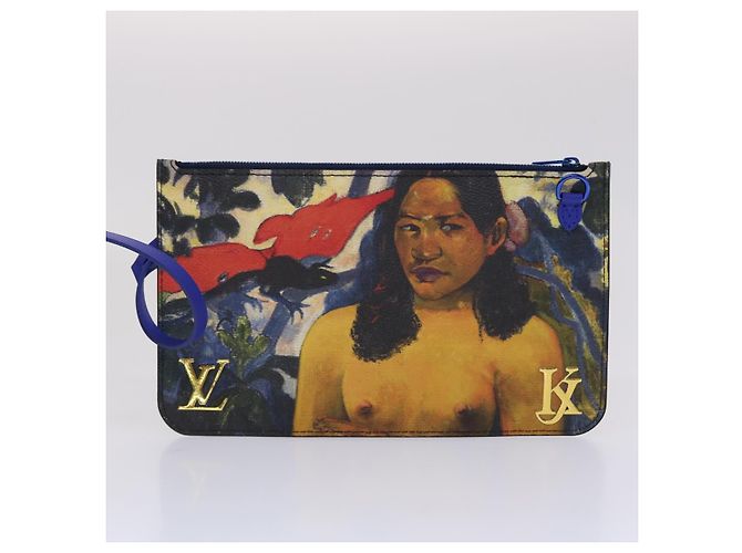 LOUIS VUITTON Masters Collection GAUGUIN Neverfull MM Tasche M43359 LV Auth 47431SM Blau - Ansicht 23