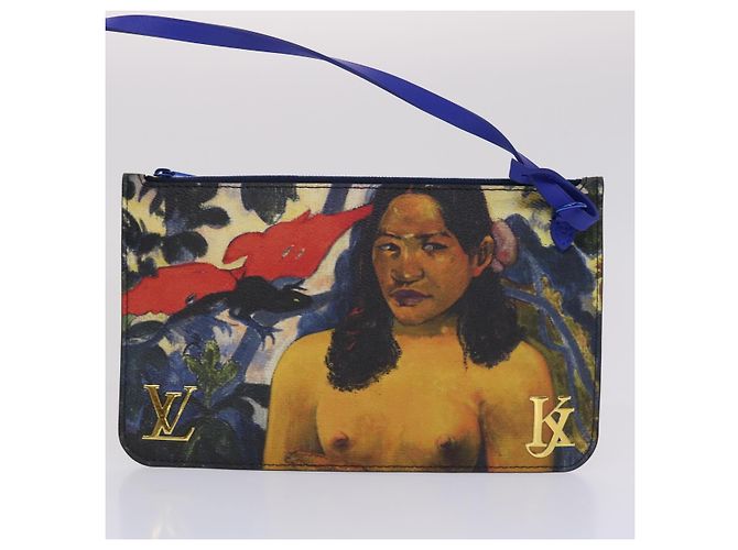 LOUIS VUITTON Masters Collection GAUGUIN Neverfull MM Tasche M43359 LV Auth 47431SM Blau - Ansicht 24