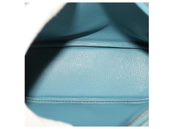 Hermès HERMES Purum 20 Handtasche Leder Hellblau Auth 49423SAM - Ansicht 10