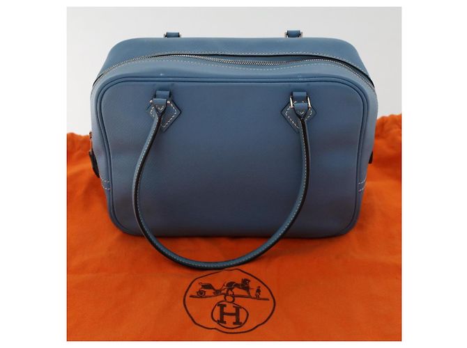 Hermès HERMES Purum 20 Handtasche Leder Hellblau Auth 49423SAM - Ansicht 12