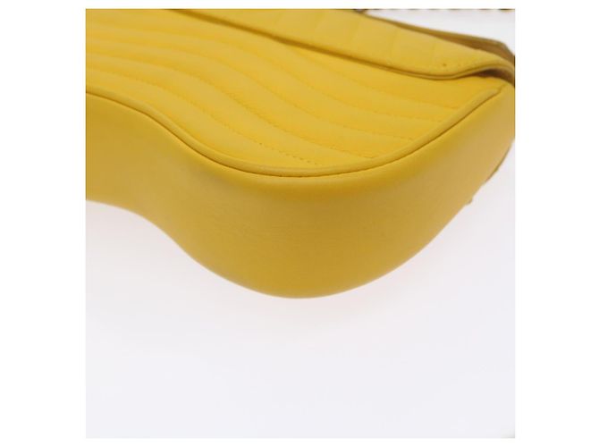 LOUIS VUITTON Borsa a Spalla New Wave Chain PM Pelle Gialla LV Auth 60852SAV Giallo - vista 20