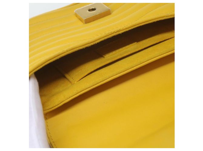 LOUIS VUITTON Borsa a Spalla New Wave Chain PM Pelle Gialla LV Auth 60852SAV Giallo - vista 24