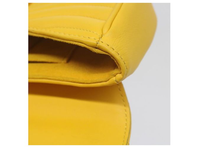 LOUIS VUITTON Borsa a Spalla New Wave Chain PM Pelle Gialla LV Auth 60852SAV Giallo - vista 25
