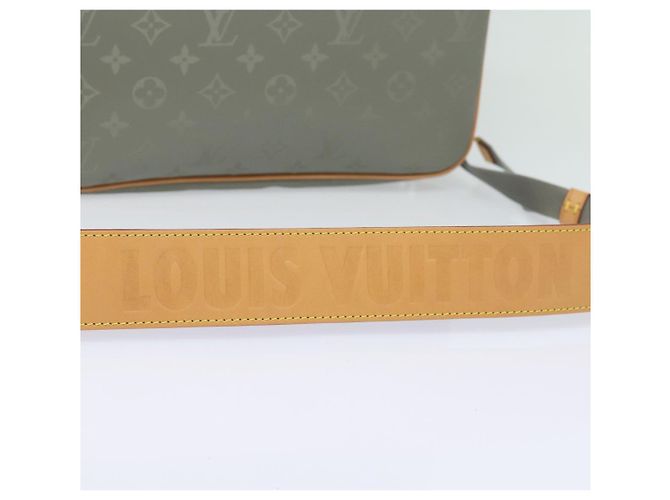 LOUIS VUITTON Borsa a Spalla in Titanio Monogram Grigia M43884 Auth 79277SAM Marrone - vista 8