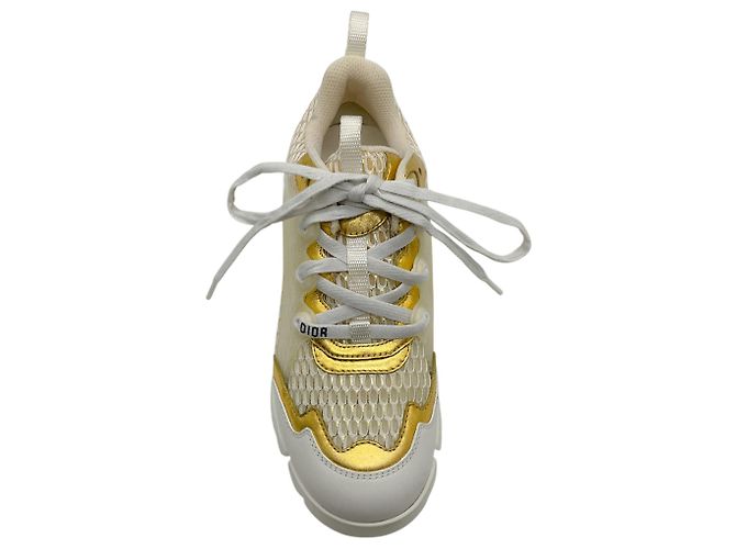Sneakers D Connect Christian Dior Bianche / Oro Bianco - vista 4