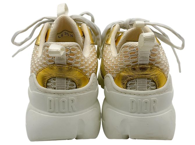 Sneakers D Connect Christian Dior Bianche / Oro Bianco - vista 5