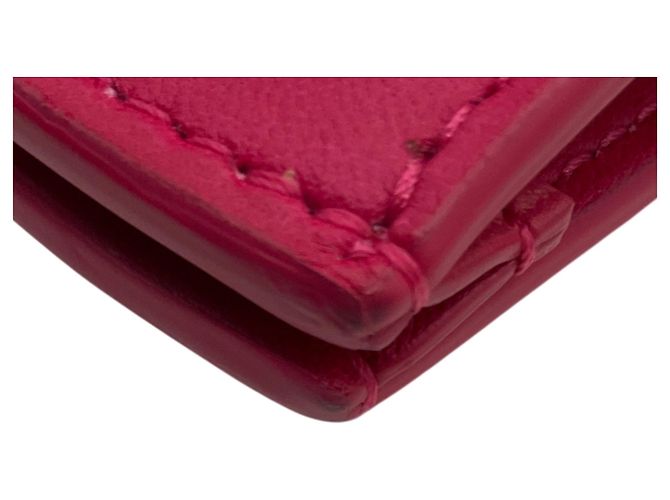 Bolsa de leque de couro rosa choque Schiaparelli - vista 5