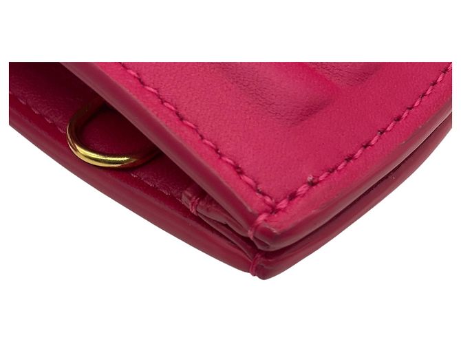 Bolsa de leque de couro rosa choque Schiaparelli - vista 6