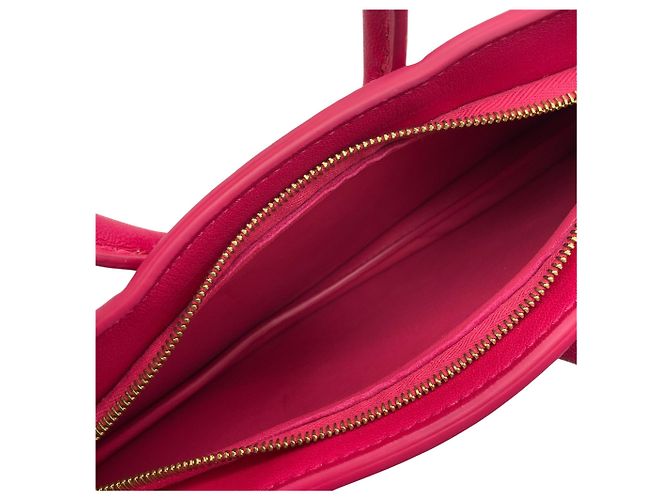 Bolsa de leque de couro rosa choque Schiaparelli - vista 8