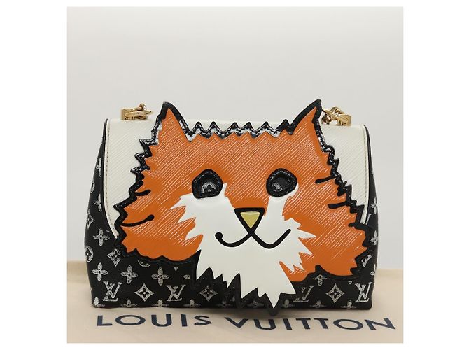 LOUIS VUITTON Catgram Borsa a Spalla Cat Pochette Nera M52935 LV Auth 101677SAM Nero - vista 12