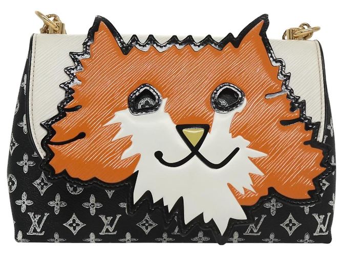 LOUIS VUITTON Catgram Borsa a Spalla Cat Pochette Nera M52935 LV Auth 101677SAM Nero - vista 13