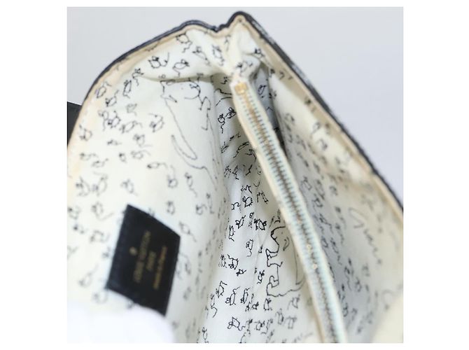 LOUIS VUITTON Catgram Borsa a Spalla Cat Pochette Nera M52935 LV Auth 101677SAM Nero - vista 28