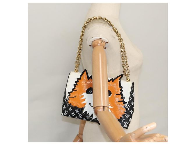 LOUIS VUITTON Catgram Borsa a Spalla Cat Pochette Nera M52935 LV Auth 101677SAM Nero - vista 35