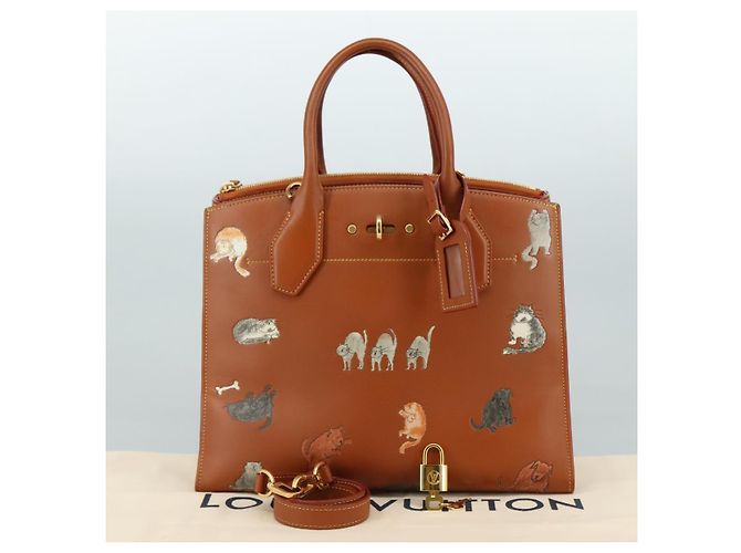 LOUIS VUITTON Borsa Catgram City Steamer MM in pelle 2 in 1 marrone M52969 Auth 104191SM - vista 12