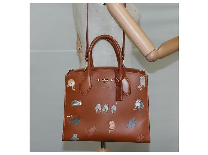 LOUIS VUITTON Borsa Catgram City Steamer MM in pelle 2 in 1 marrone M52969 Auth 104191SM - vista 26