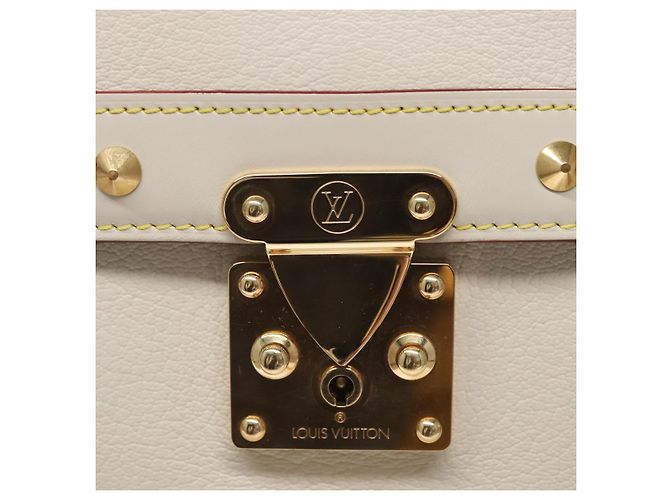 LOUIS VUITTON Borsa a Mano Suhari Extravagan in Pelle Bianca M91803 LV Auth 115974SM Bianco - vista 14