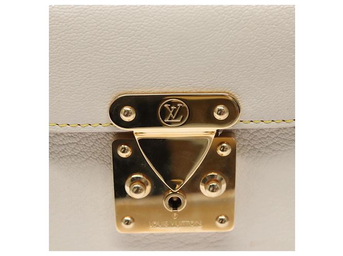 LOUIS VUITTON Borsa a Mano Suhari Extravagan in Pelle Bianca M91803 LV Auth 115974SM Bianco - vista 15