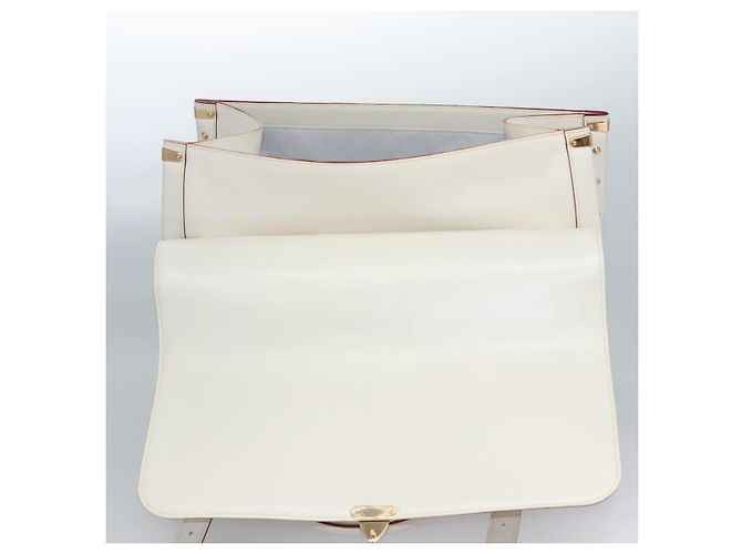 LOUIS VUITTON Borsa a Mano Suhari Extravagan in Pelle Bianca M91803 LV Auth 115974SM Bianco - vista 18