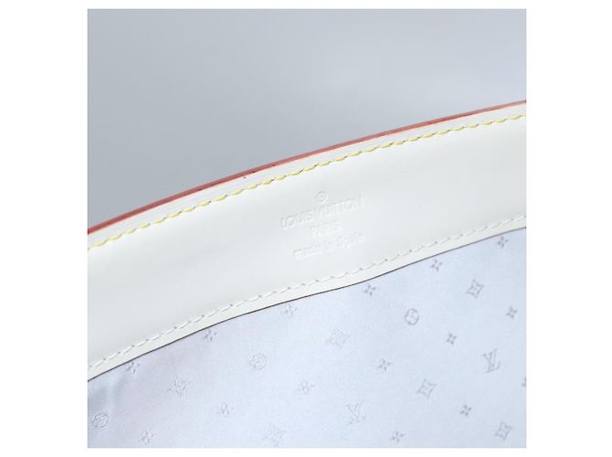 LOUIS VUITTON Borsa a Mano Suhari Extravagan in Pelle Bianca M91803 LV Auth 115974SM Bianco - vista 20